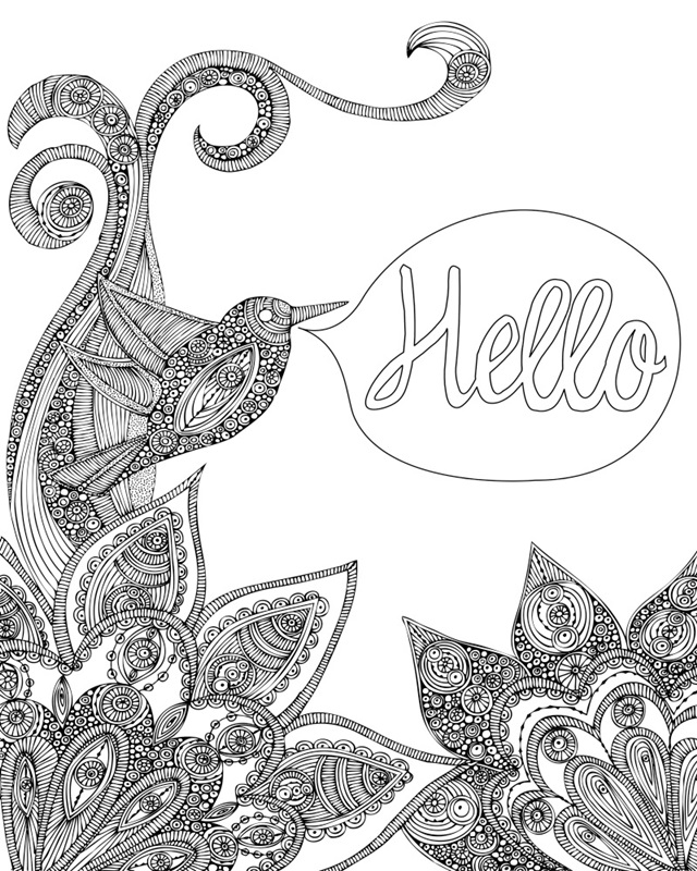 Hello Bird - Black And White