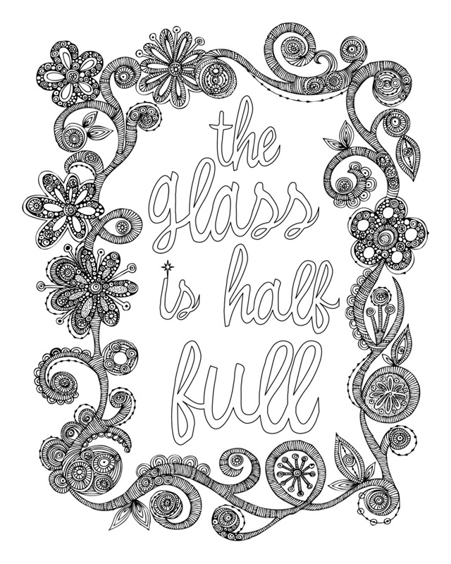 The Glass Is Half Full - Black And White