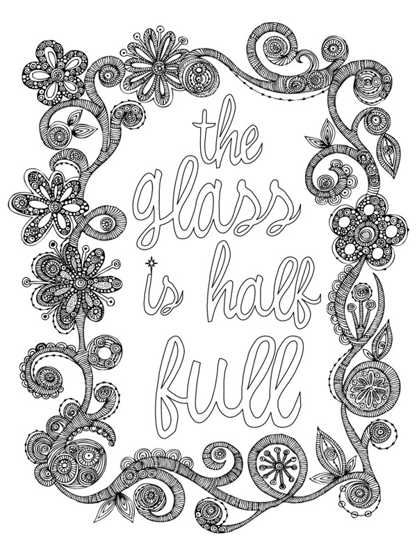 The Glass Is Half Full - Black And White