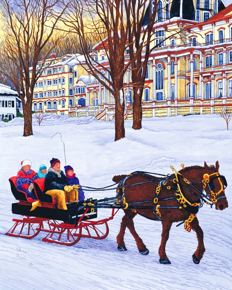 Canvas on Demand Poster Print 16 x 20 entitled Chautauqua - Sleigh Ride III