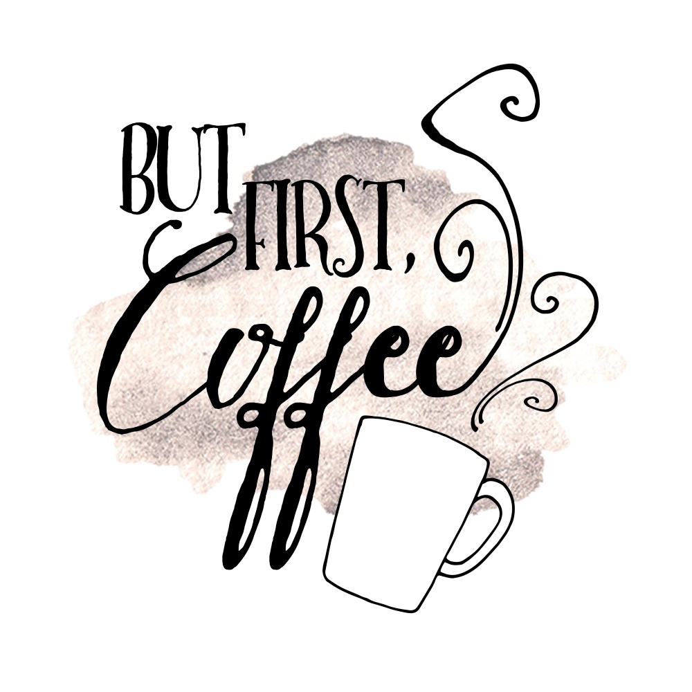 Canvas on Demand Poster Print 12 x 12 entitled But First, Coffee