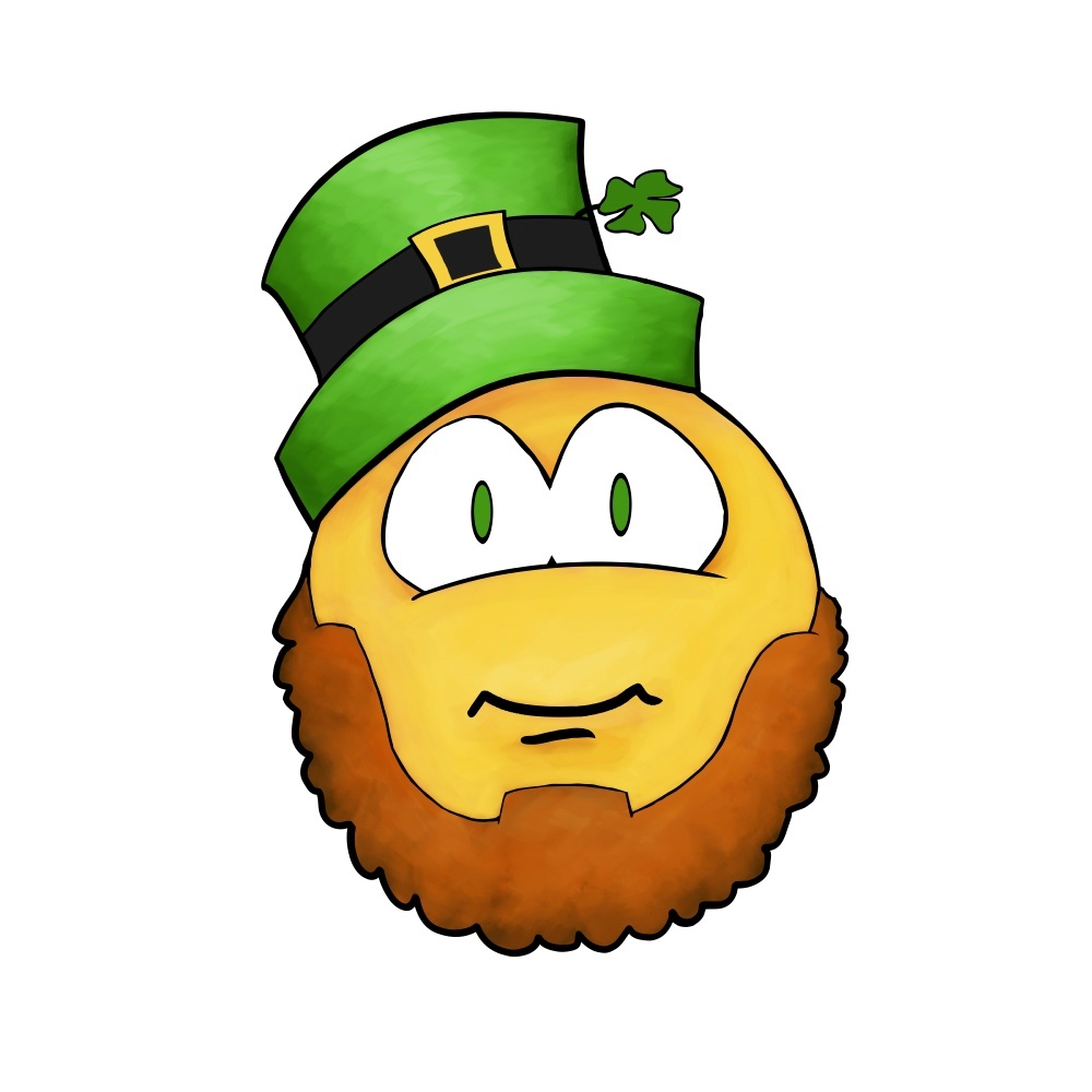 Canvas on Demand Poster Print 12 x 12 entitled Leprechaun Emoji