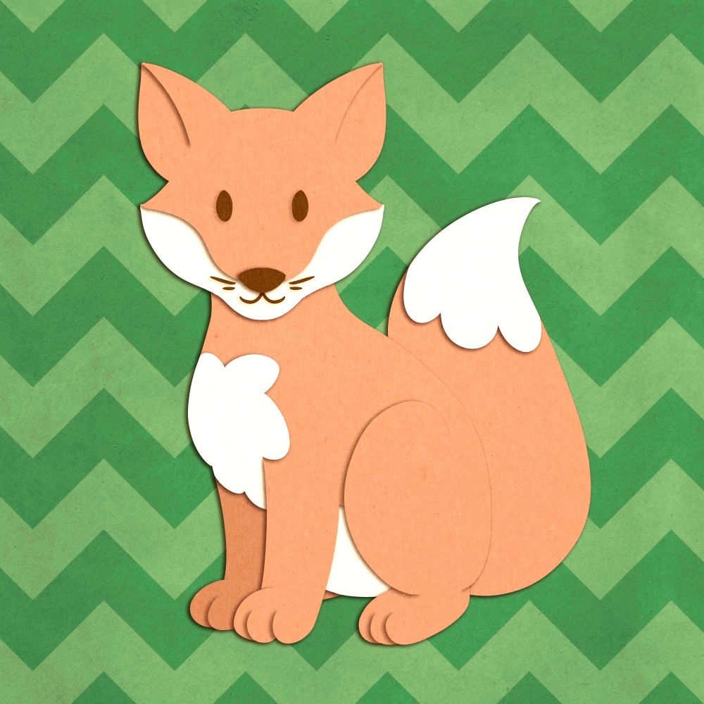Canvas on Demand Poster Print 12 x 12 entitled Fox - Woodland Creatures