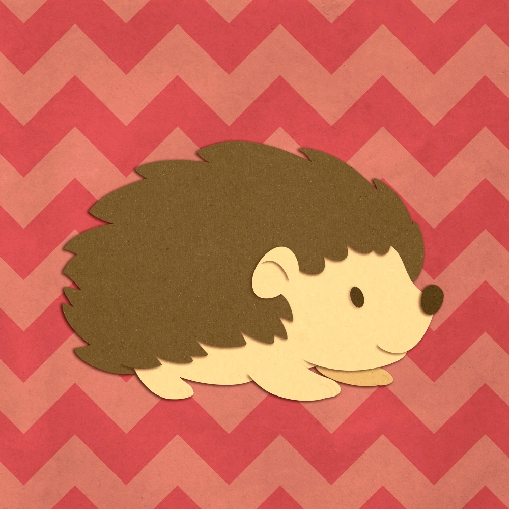 Canvas on Demand Poster Print 12 x 12 entitled Hedgehog - Woodland Creatures