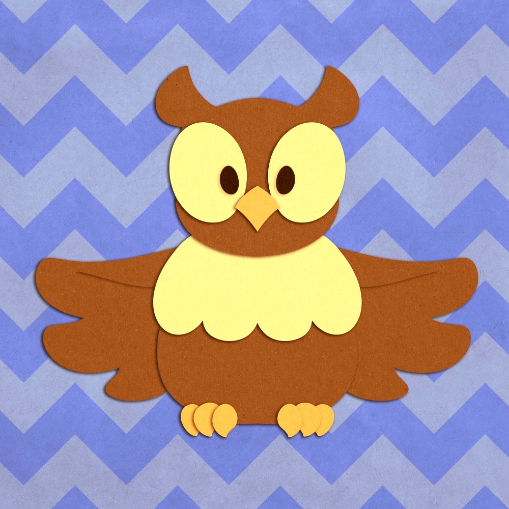 Canvas on Demand Poster Print 12 x 12 entitled Owl - Woodland Creatures