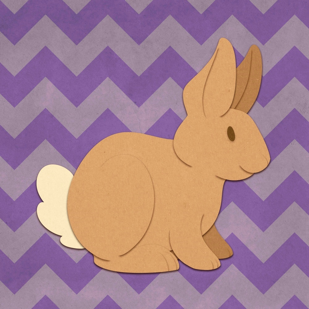 Canvas on Demand Poster Print 12 x 12 entitled Rabbit - Woodland Creatures