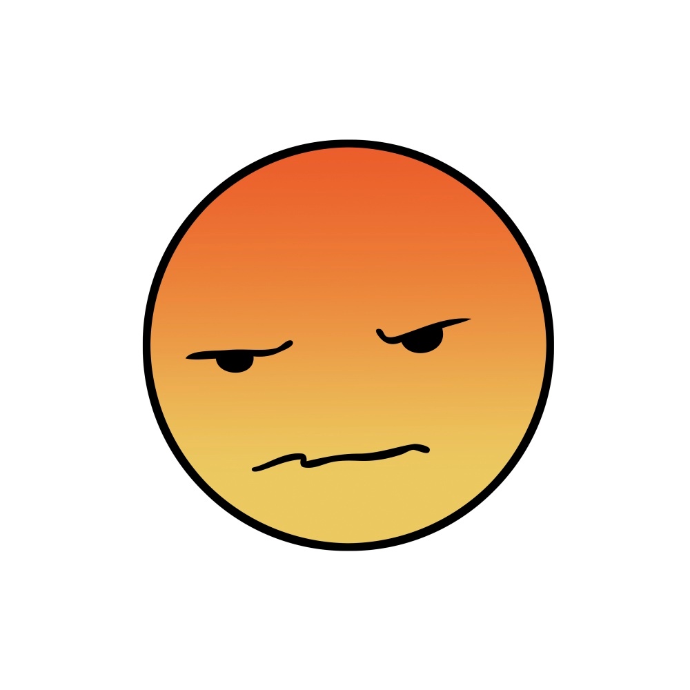 Canvas on Demand Poster Print 12 x 12 entitled Angry Emoji - Social Reactions