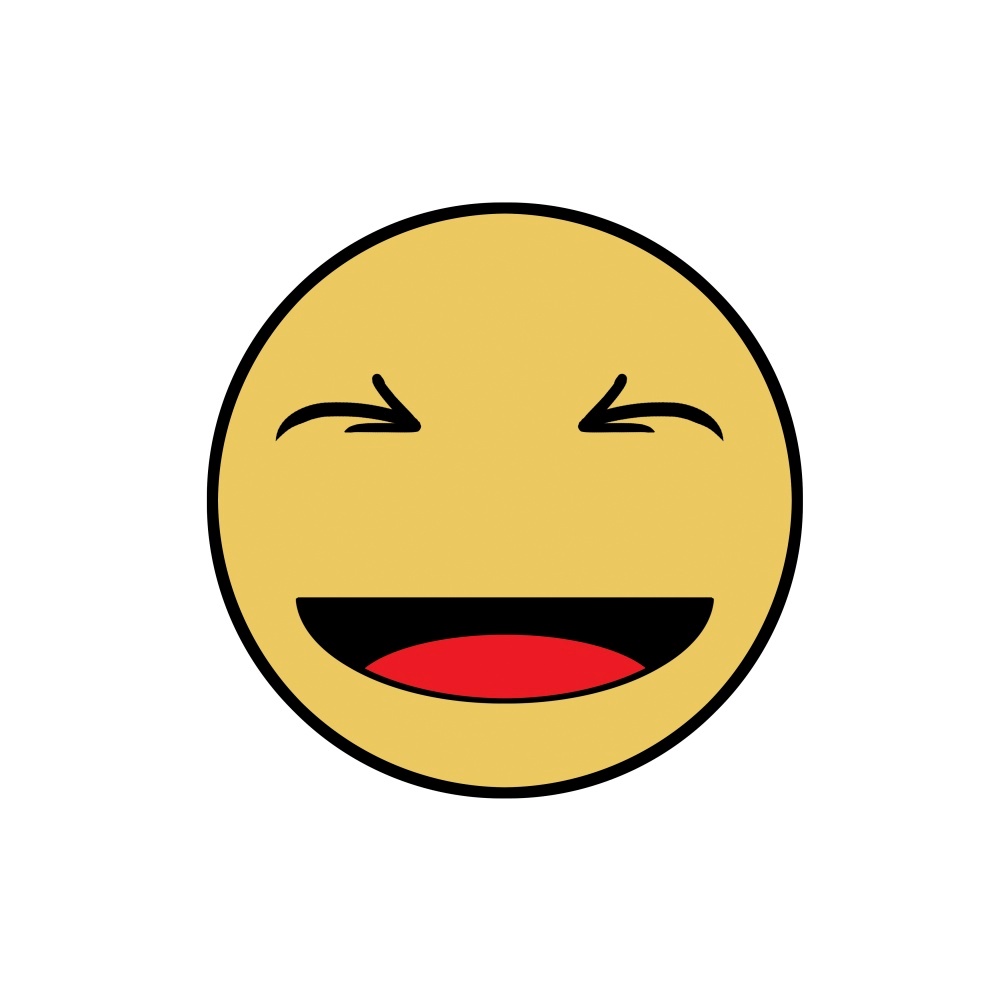 Canvas on Demand Poster Print 12 x 12 entitled Happy Emoji - Social Reactions