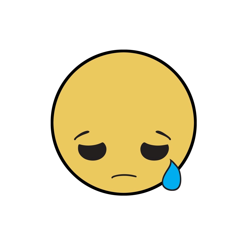 Canvas on Demand Poster Print 12 x 12 entitled Sad Emoji - Social Reactions