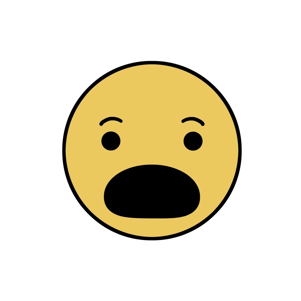 Canvas on Demand Poster Print 12 x 12 entitled Surprised Emoji - Social Reactions