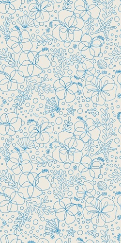 Coastal Flowers | Removable Wallpaper - Canvas On Demand