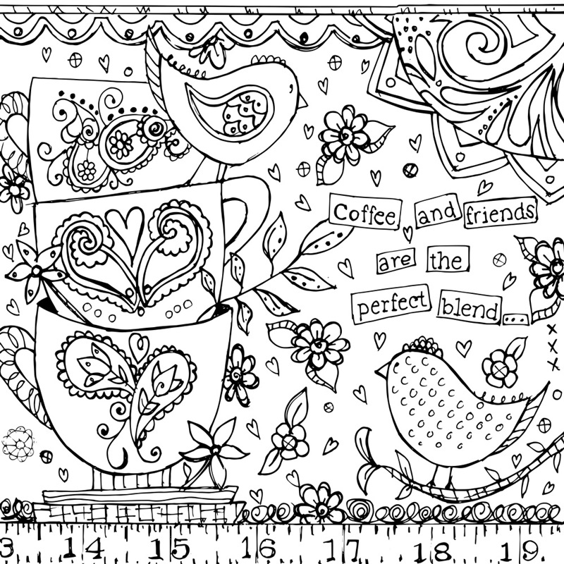 Download Coffee - Coloring Canvas - Canvas On Demand®