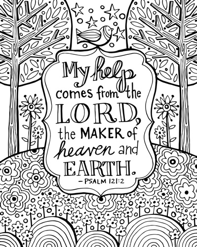 My Help comes from the Lord | Coloring Canvas - Canvas On Demand®