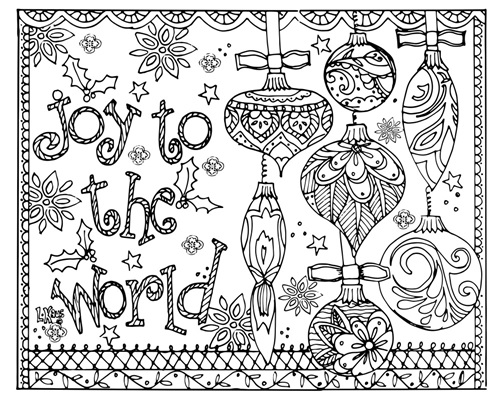 Joy to the World | Coloring Canvas - Canvas On Demand®