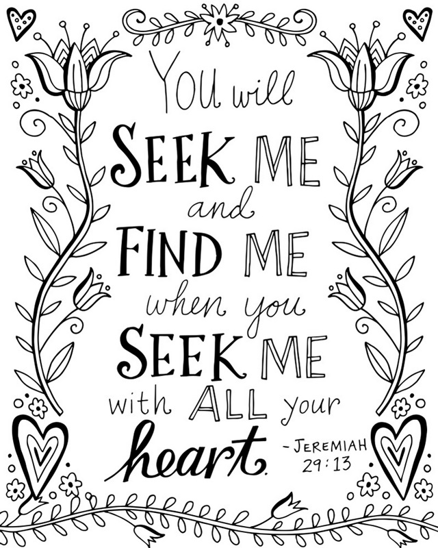 You Will Seek Me and Find Me