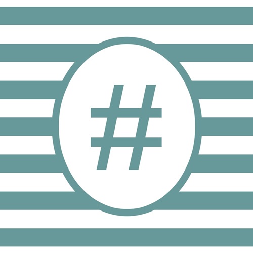 Hashtag Symbol Striped Oval Customizable Monogram Throw Pillows