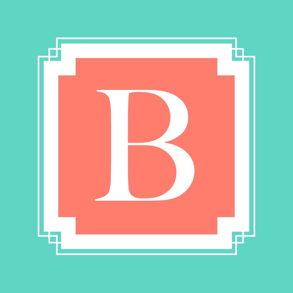 Letter B - Stroke Border | Monogram Throw Pillows - Canvas On Demand