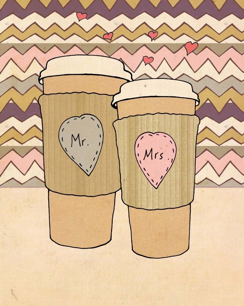 Canvas on Demand Poster Print 16 x 20 entitled Maroon Lattes
