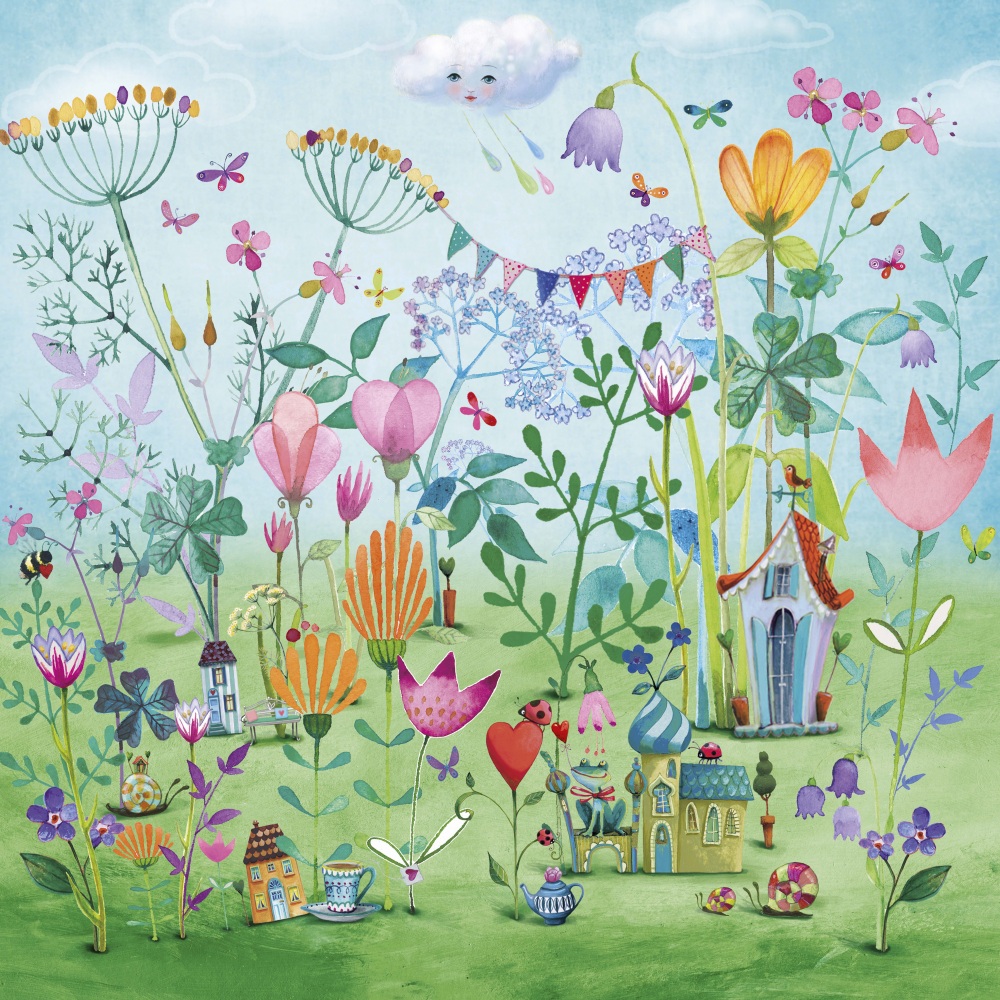 Canvas on Demand Poster Print 16 x 16 entitled Whimsical Garden