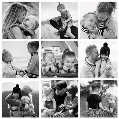 Photo Collage Square White art