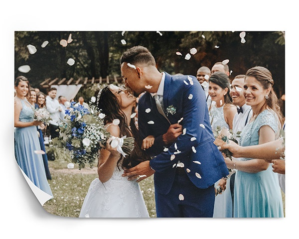 wedding photo printed on a poster print