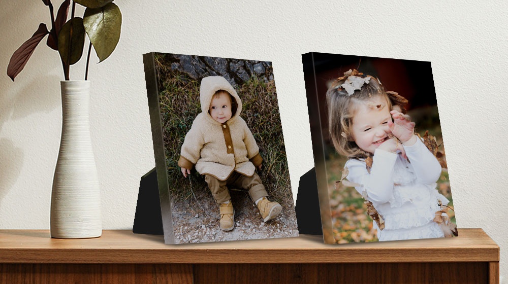 family photos printed on 8x10 desktop canvas prints
