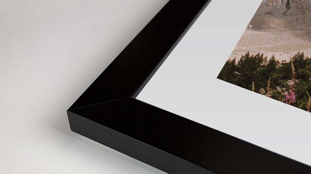 Detail photo of a black framed print