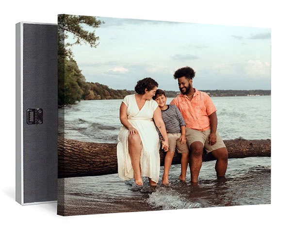 CANVAS PRINT YOUR PHOTO ON LARGE PERSONALISED BOX FRAMED 24X24IN 280GSM 