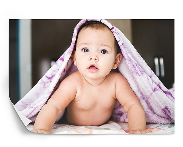 baby photo printed on a poster print
