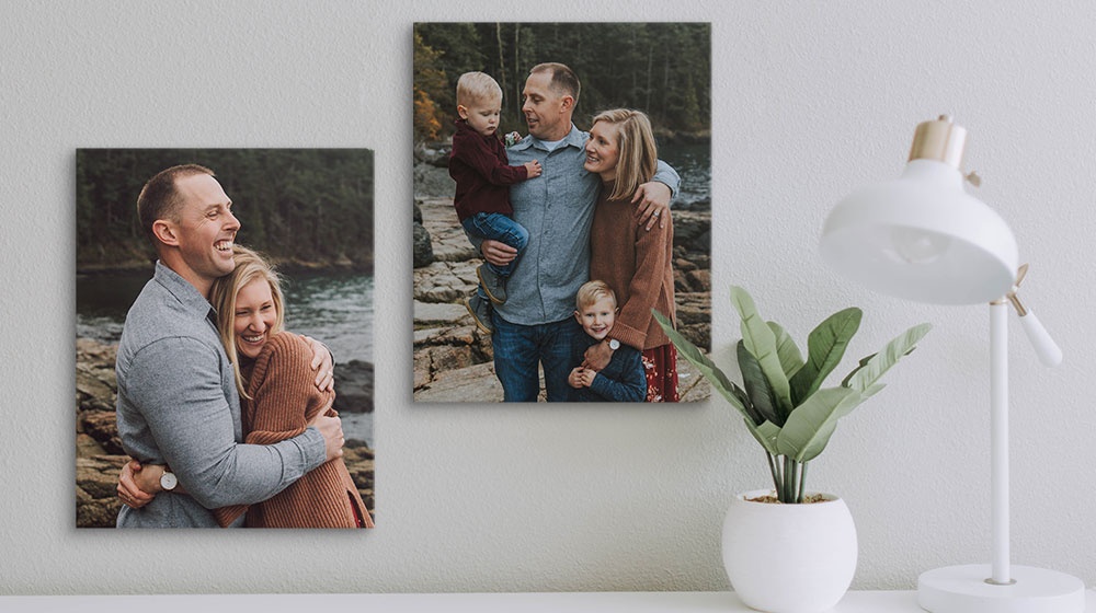 family photos printed on 11x14 canvas prints