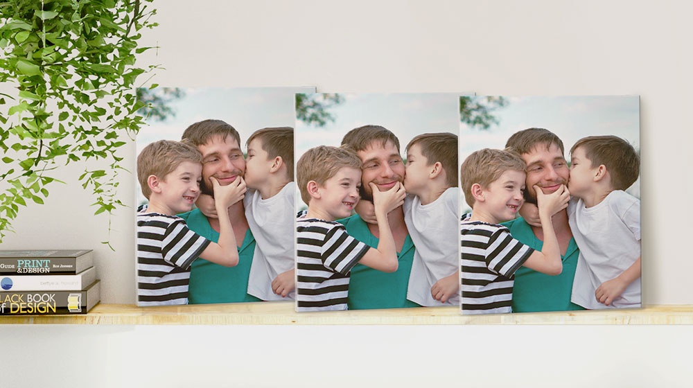family photos printed on 8x10 canvases