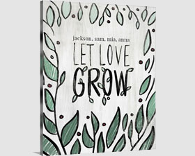 Let Love Grow Word Art