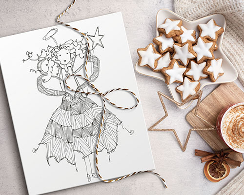 children coloring canvas prints