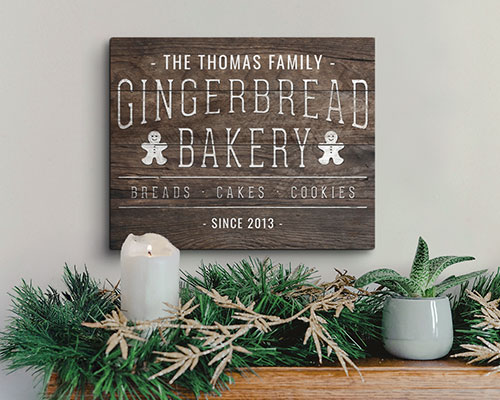 canvas print featuring customizable word art