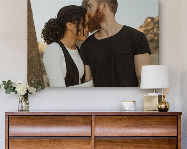 YOUR PERSONAL PHOTO PICTURE on to a Box Canvas 20/" x 36/"